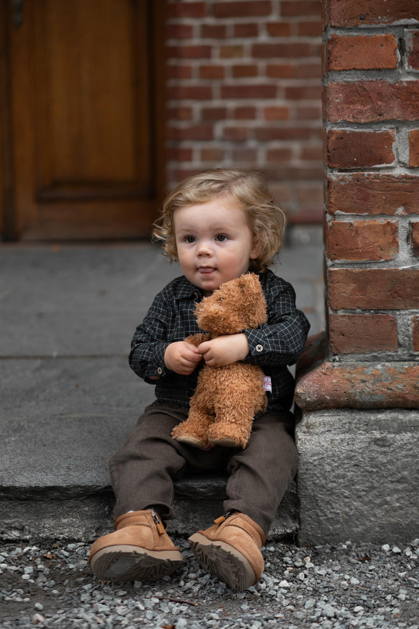 SHIRT OSCAR TODDLER  Black Coal Check