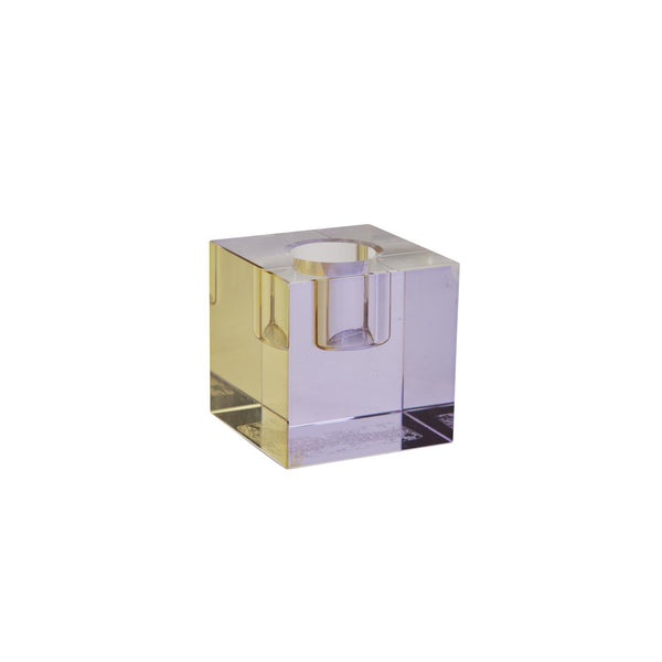 ME CUBE CANDELHOLDER  Yellow/Purple