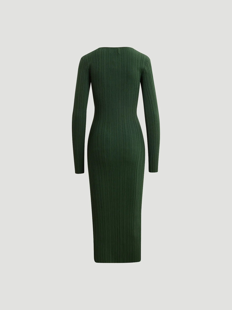 Tanya Knit Dress  Dk. Green