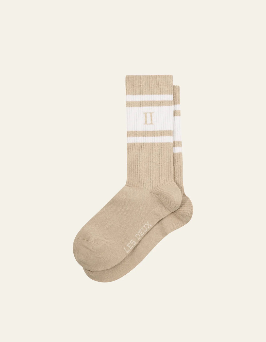 William Stripe 2-Pack Socks  Light Desert Sand/White