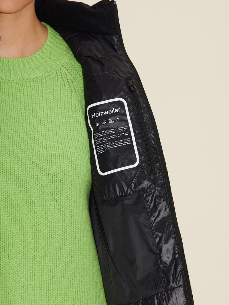 SHINY DIFF DOWN VEST  Black