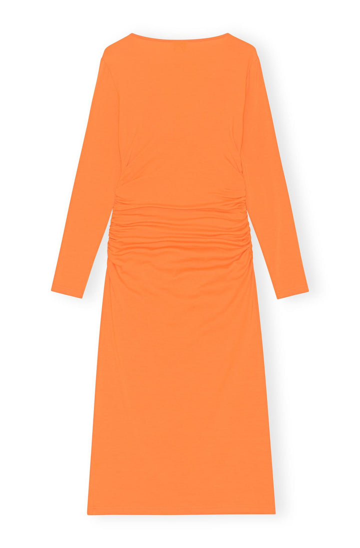 Light stretch jersey midi dress  860 Vibrant Orange
