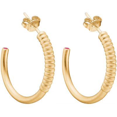 EARRING, TWISTED LOOP  Gold