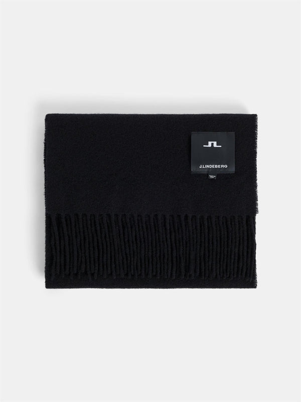 Champ Solid Wool Scarf  Black