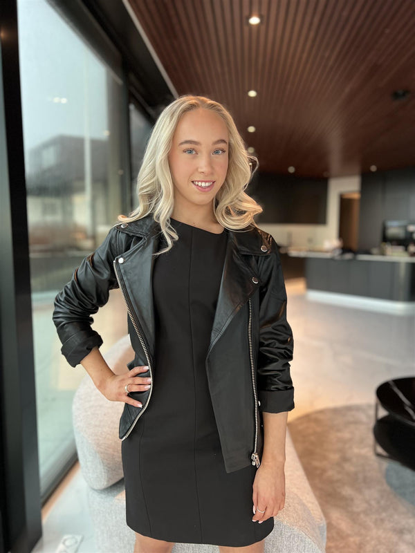 ABI LEATHER JACKET  Black