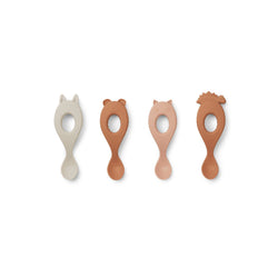 LIVA SILICONE SPOON 4PACK  Rose Mix