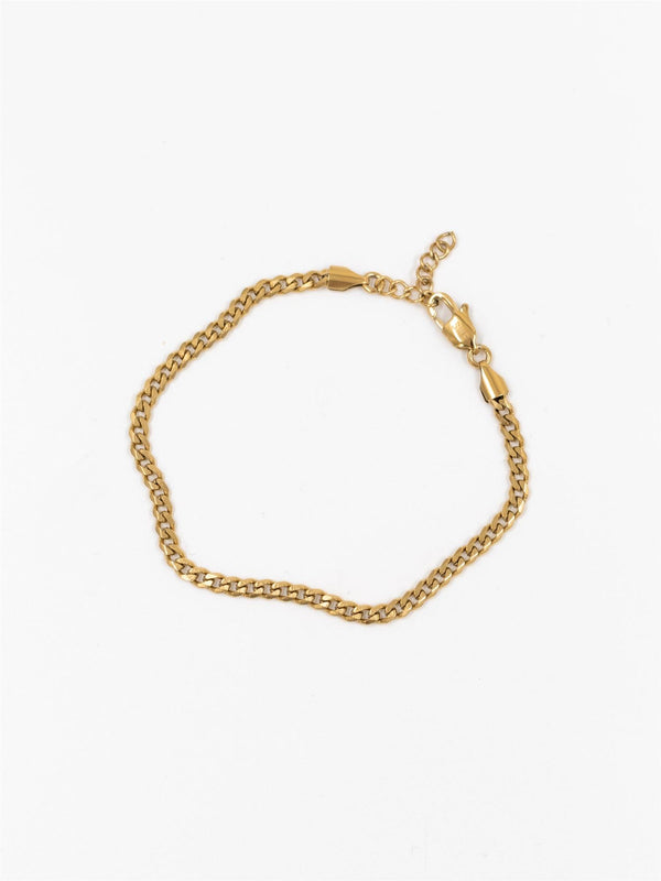 PETITE CUBAN ANKLET  Gold