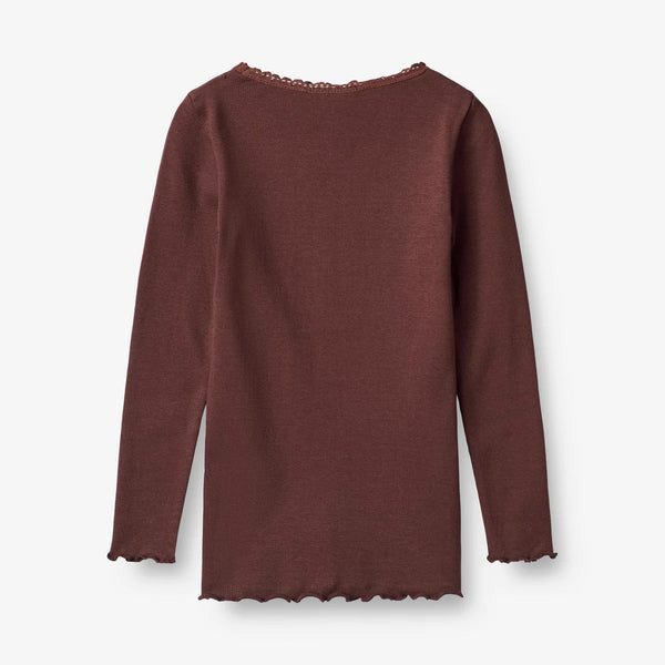RIB LS REESE  Aubergine