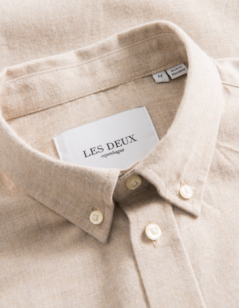 Desert Reg Shirt  Dark Sand Mélange