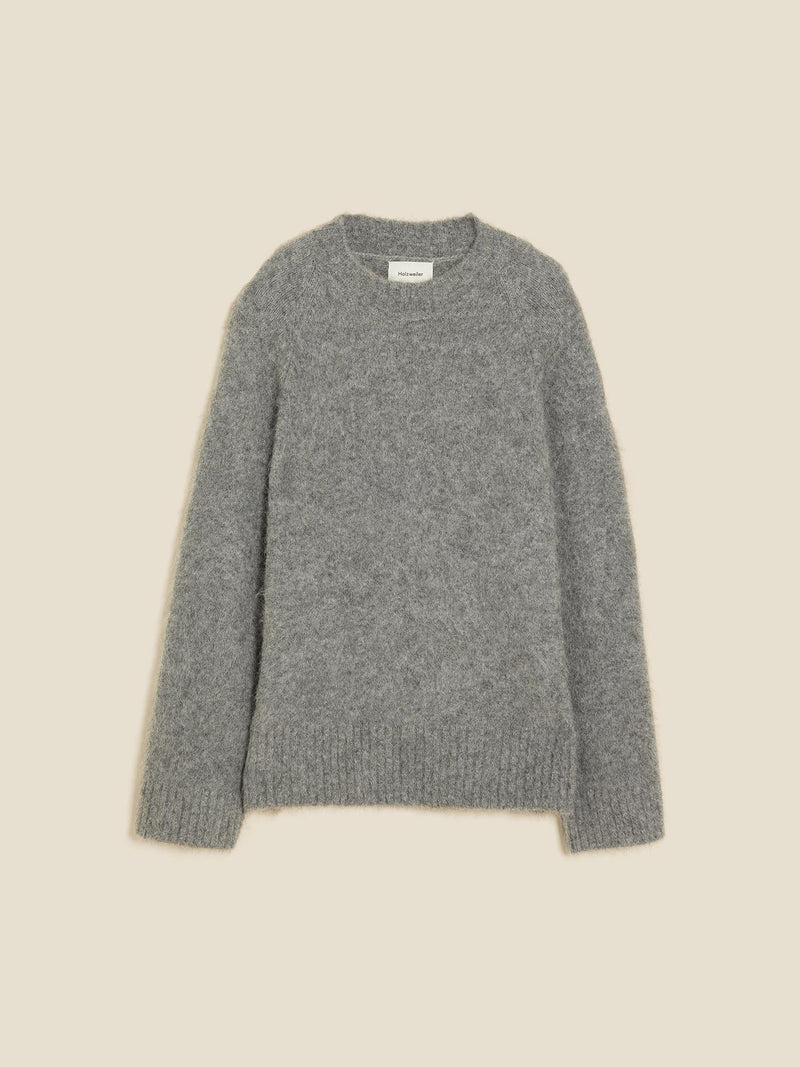 Fure Fluffy Knit Sweater  Dk. Grey