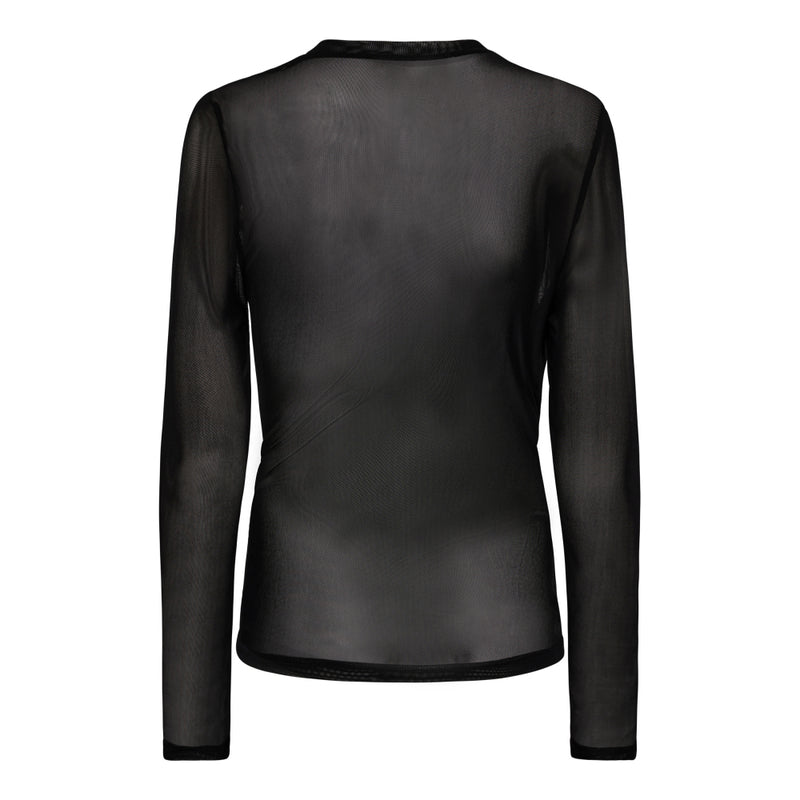 DRAPEY CC MECH TEE BLOUSE  Black