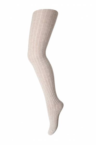 TIGHTS COTTON RIB  Lys Beige