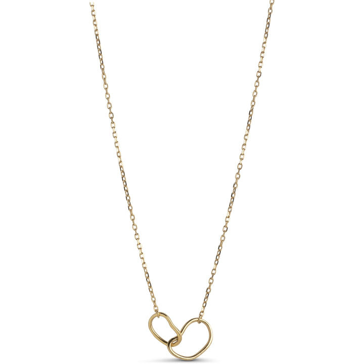 NECKLACE, ORGANIC DOUBLE CIRCLE  18K Gold-Plated Sterling Silver