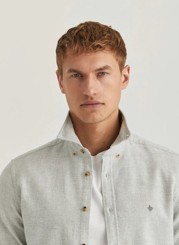 Flannel Check Shirt - Slim Fit  Grey