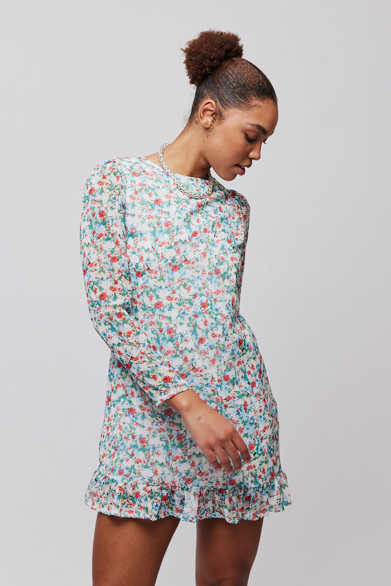 Blossom Short Dress  Flower Print