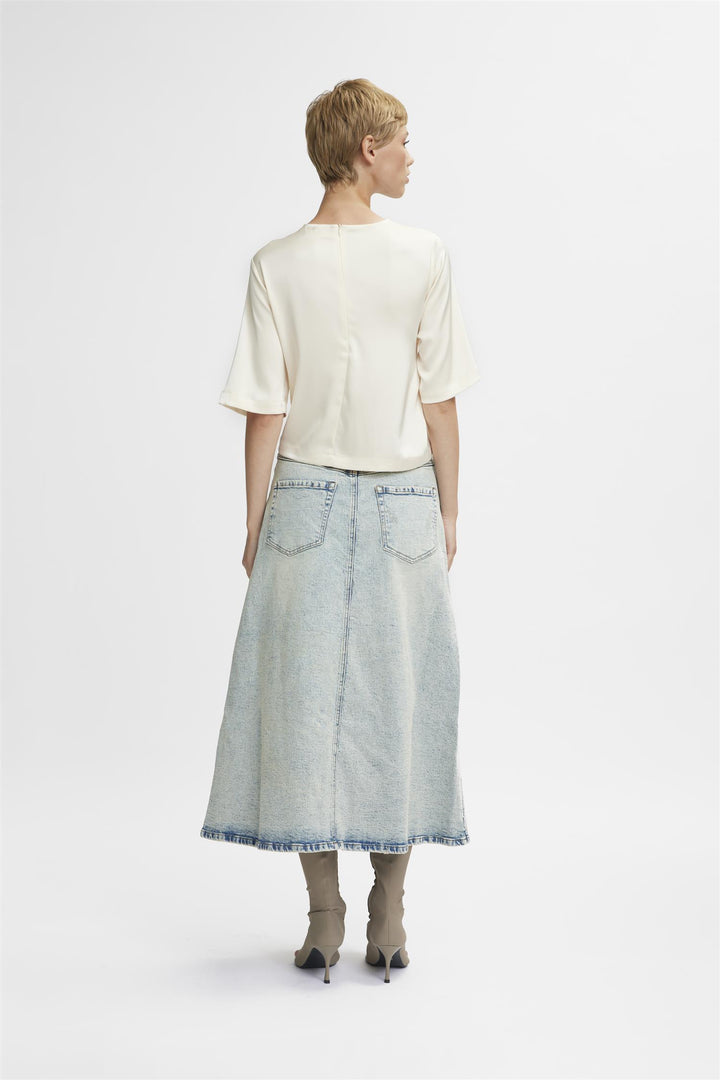 MANULA MIDI SKIRT  Light Blue