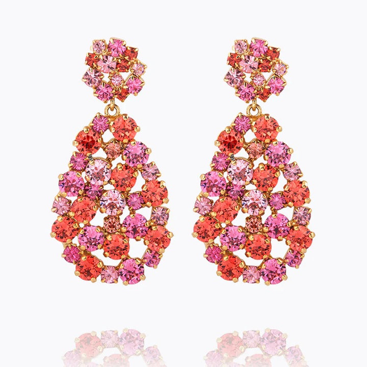 HANNA EARRING GOLD  Coral Combo