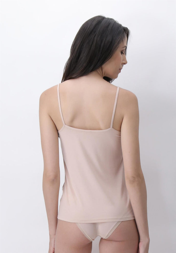PERFECT LINE TOP W/STRAPS  Toffee