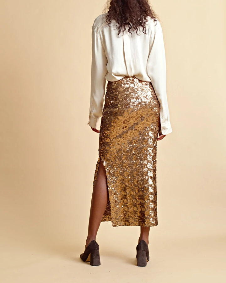 SEQUINS SKIRT  Golden