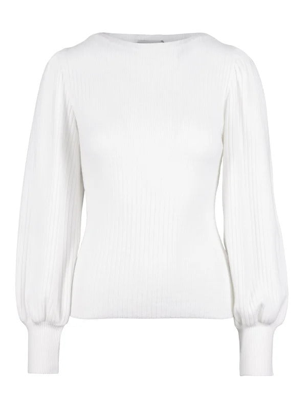 JANI MERINO SWEATHER  White