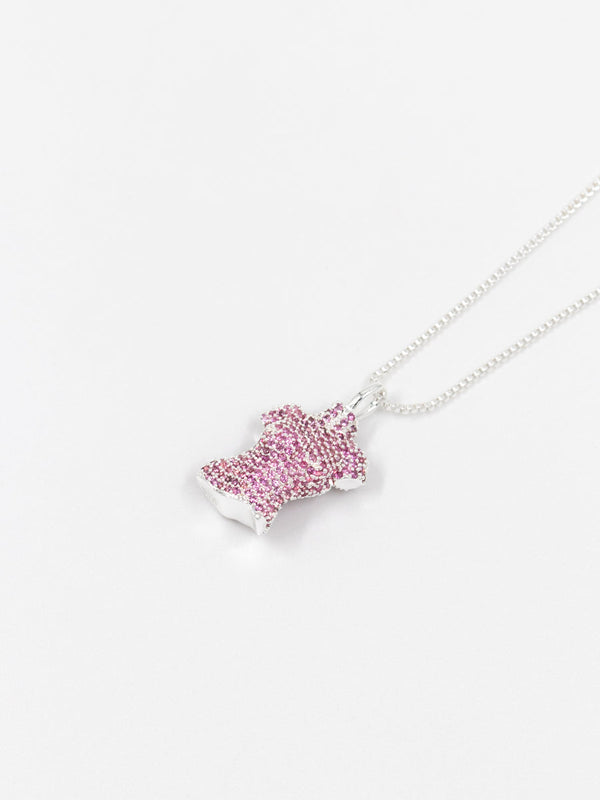 DIAMOND FIGURE NECKLACE  Pink