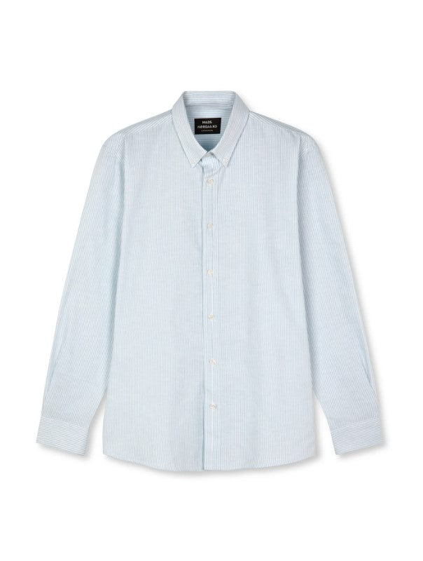 Cotton Oxford Sune Stripe Shirt BD  Dream Blue/White