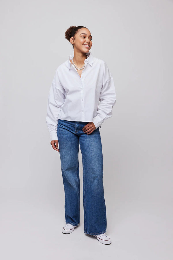 JAMIE OVERSIZED SHIRT  Optical White