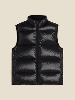 SHINY DIFF DOWN VEST  Black