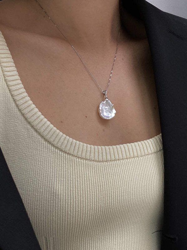 PEARL DROP NECKLACE  Silver