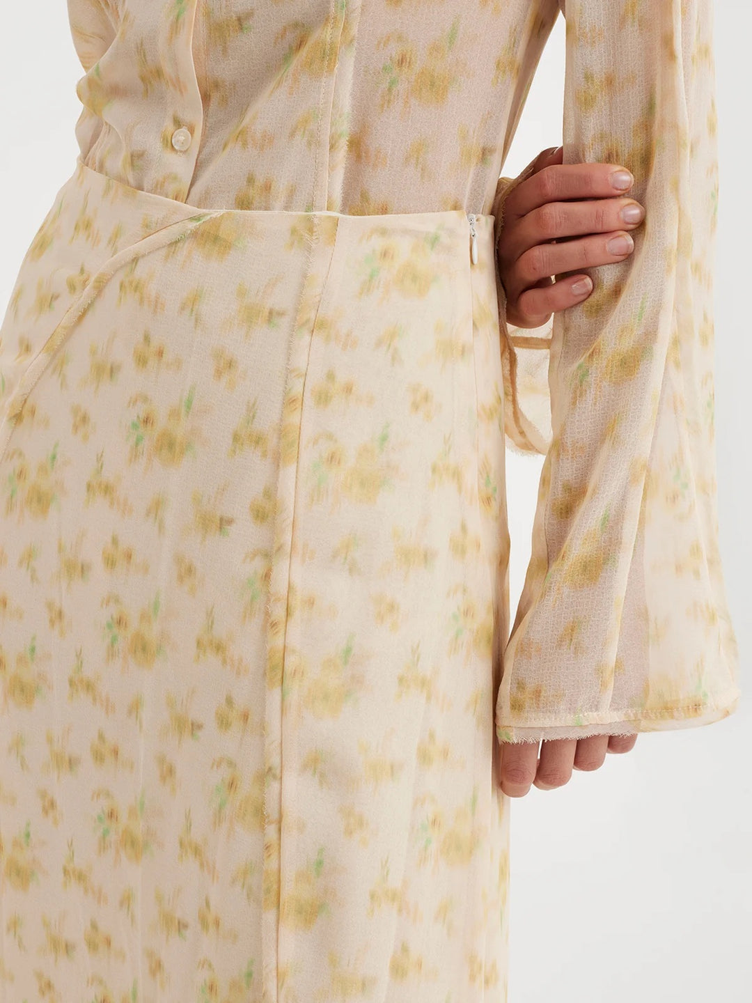 Ivy Print Skirt  Yellow Mix