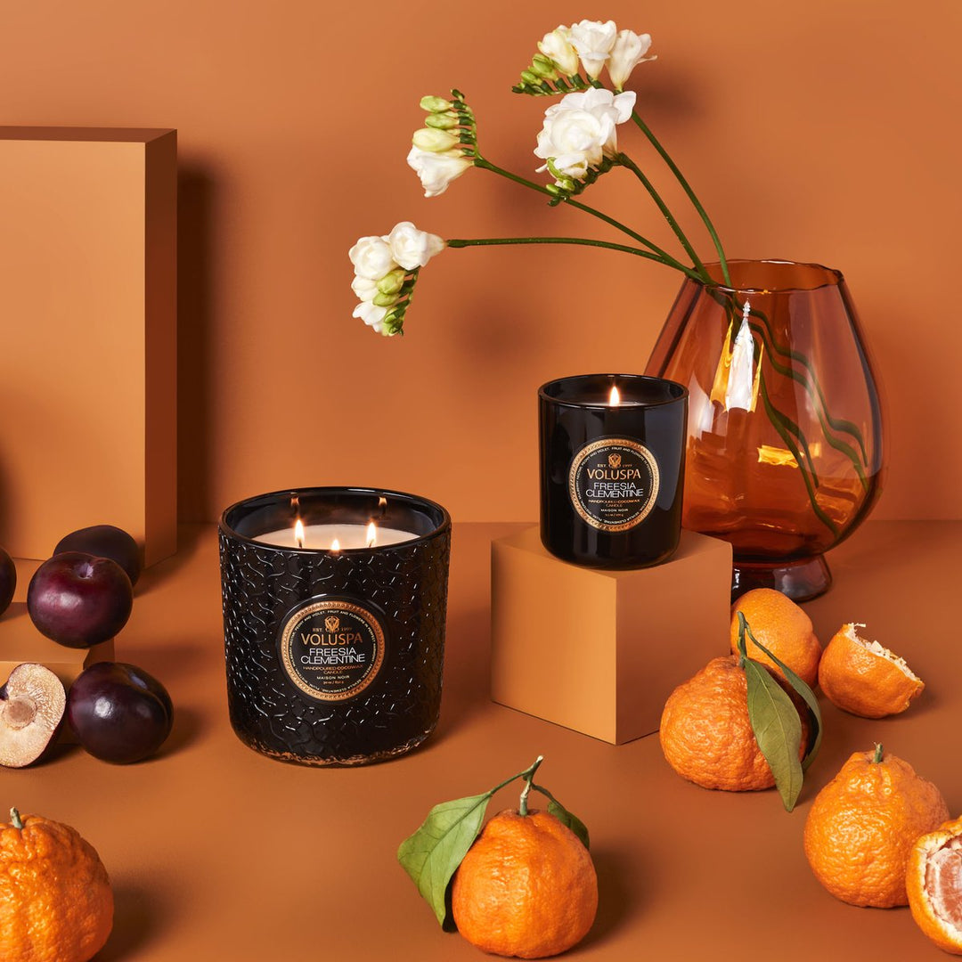 BOXED CANDLE 60T  Freesia Clementine