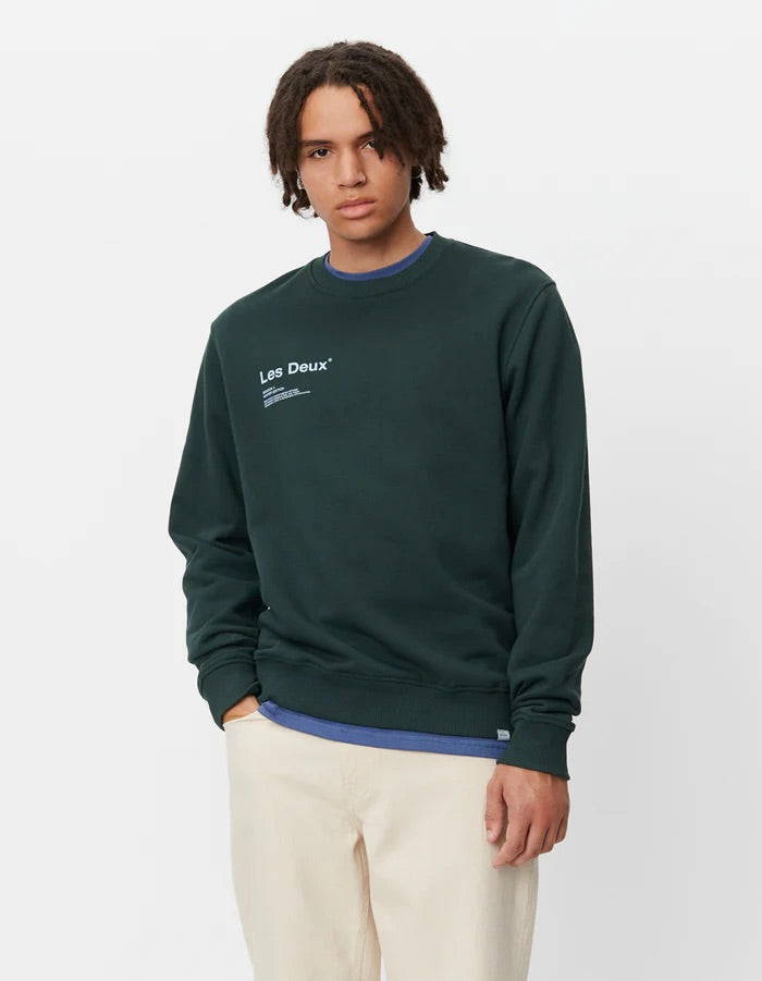 Brody Sweatshirt  Pine Green/Sky Blue